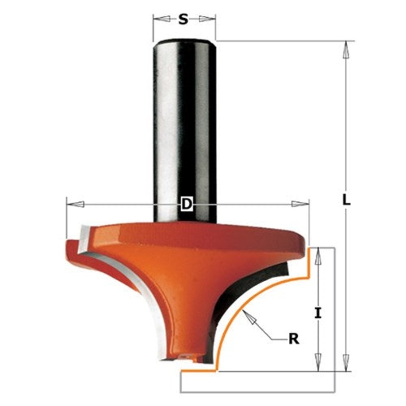 6MM RAD OVOLO BIT 1/2S CMT