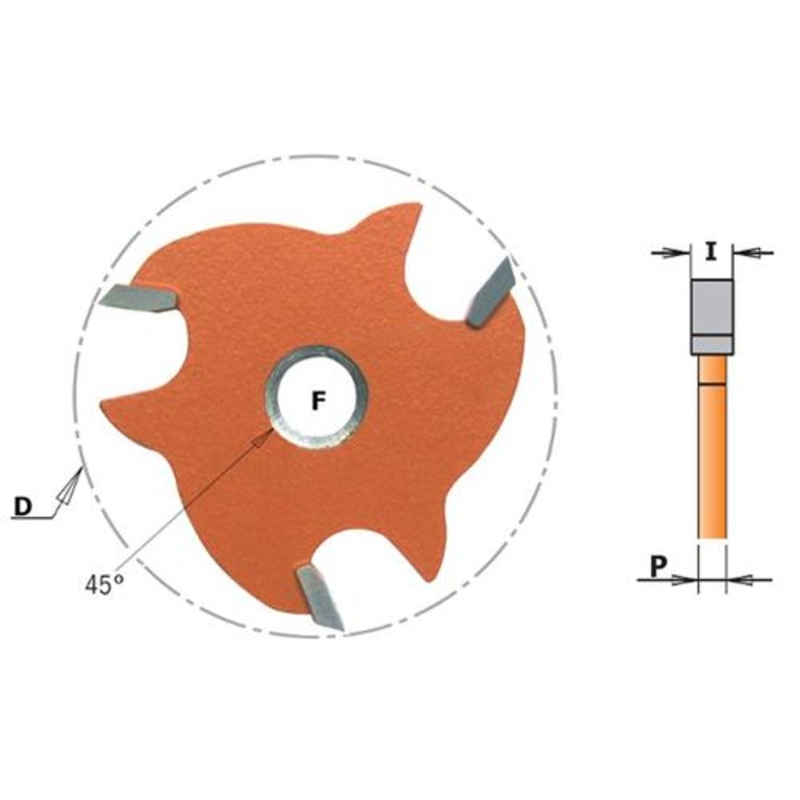 SLOT CUTTER 3MM COUNTERSUNK HOLE