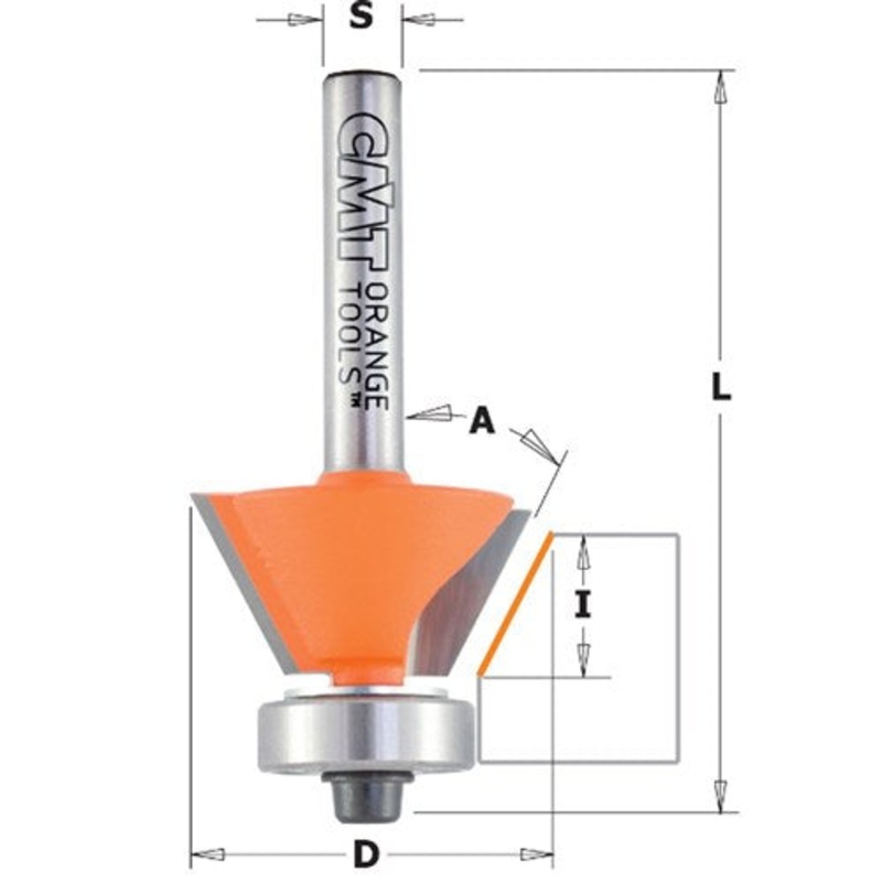 CHAMFER 30DEG X27MM 8MMS BEARING GUIDE CMT