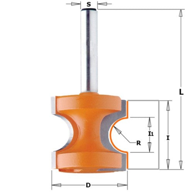 CMT BULL NOSE BIT 3.2MMR 1/2S