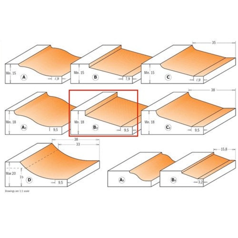 CMT RAISED PANEL ANGLE 2 CNR STOCK MIN 18MM