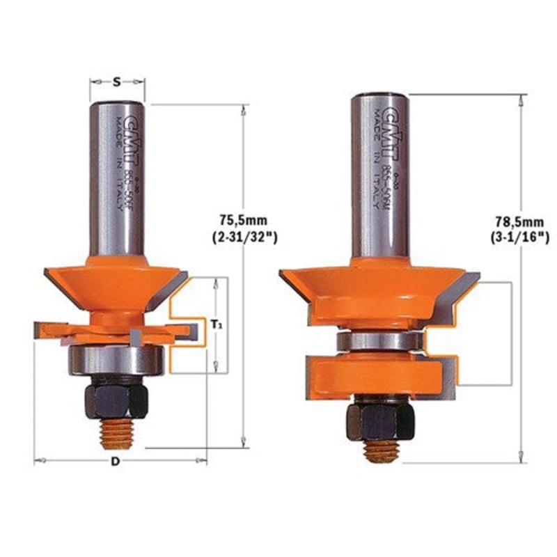 CMT V-TONGUE & GROOVE SET 1/2S