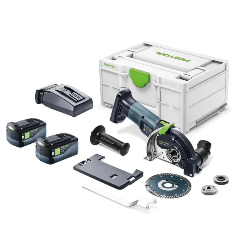 DSC-AGC 18V 125mm Cordless Freehand Diamond Cutting System 5.0Ah Bluetooth Set in Systainer