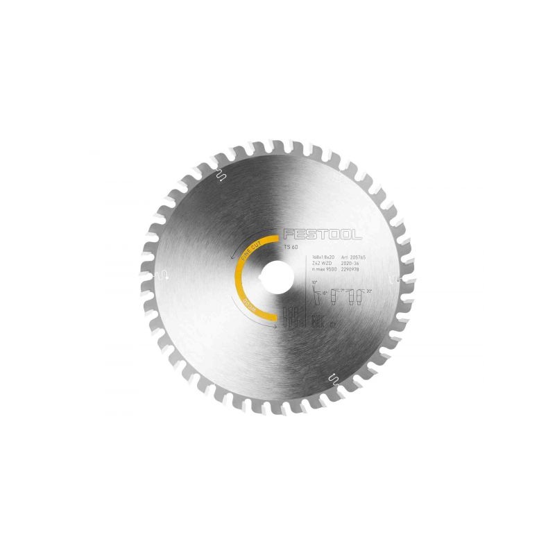 Fine Tooth Saw Blade 168mm x 1.8mm x 20mm 42 Tooth