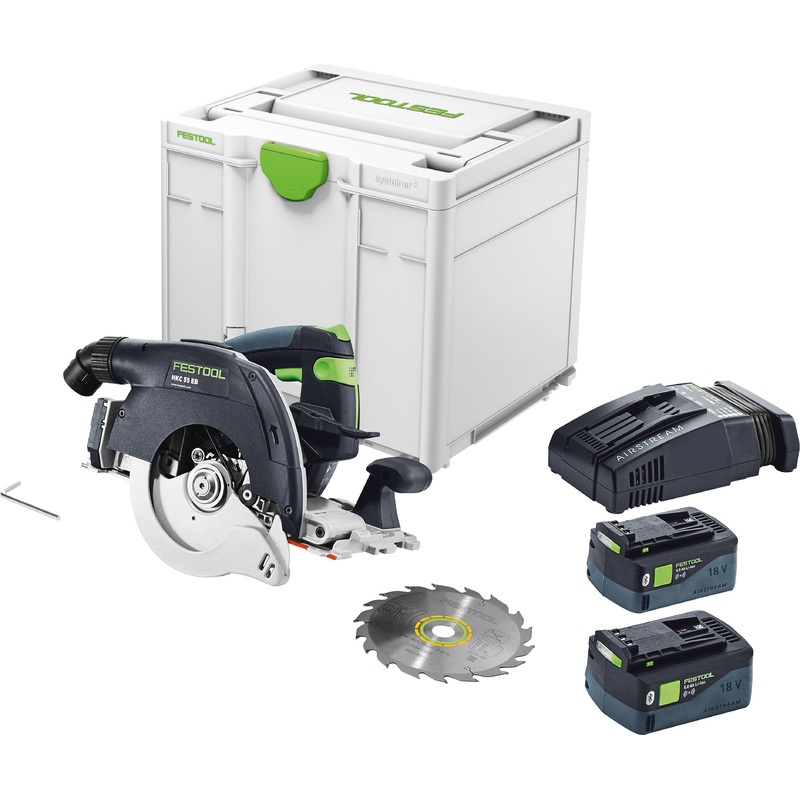 HKC 55 18V 160mm Cordless Circular Saw 5.0Ah Bluetooth Set in Systainer