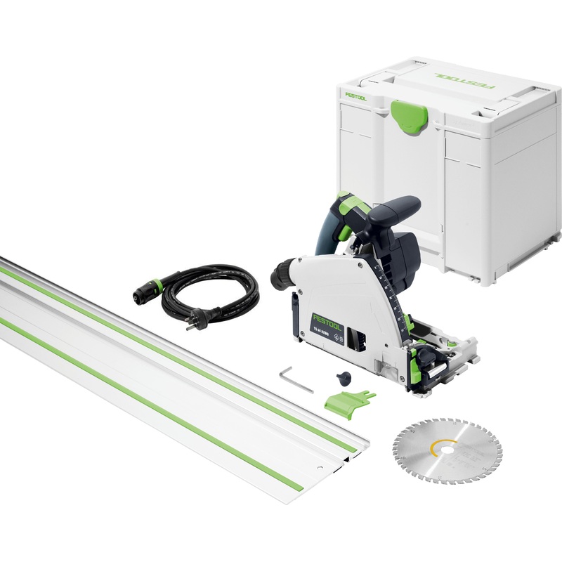 TS 60K 168mm Plunge Cut Saw in Systainer with 1400mm Rail
