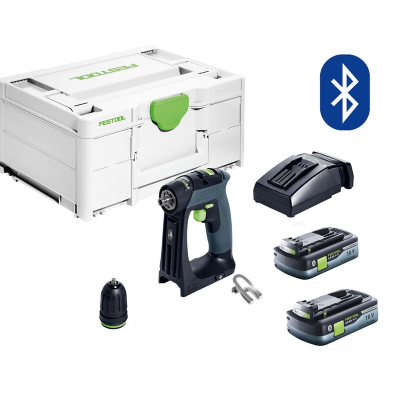 CXS 18V Cordless Compact 2 Speed Drill 4.0Ah HighPower Bluetooth Set in Systainer