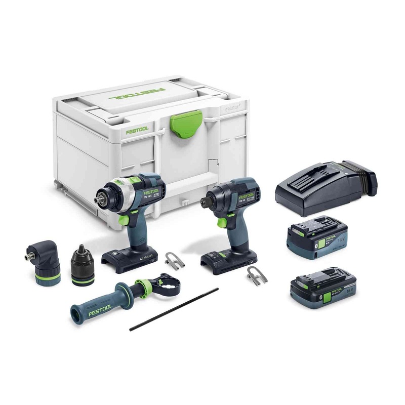 TID/TPC 18V 2 Piece Impact Driver and 4 Speed Hammer Drill 4.0/5.0Ah Set in Systainer