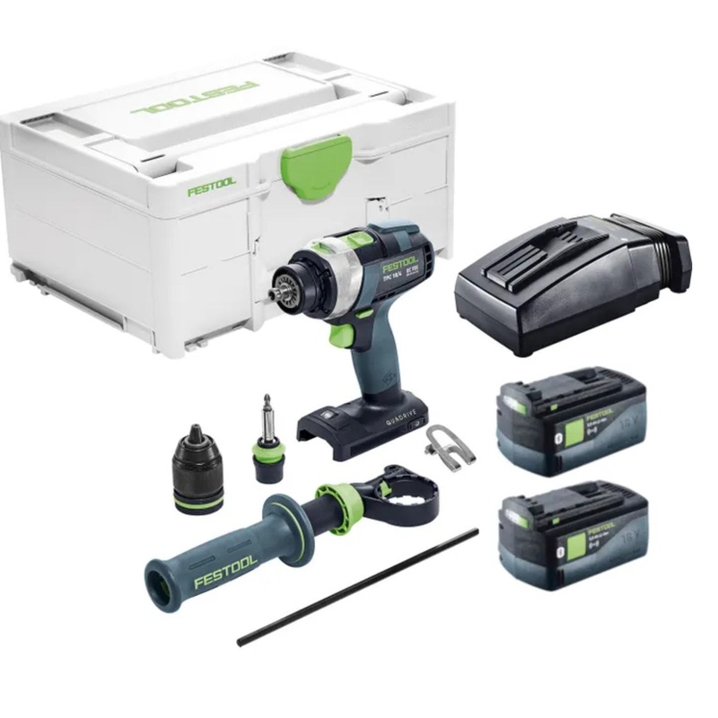 TPC 18V Cordless 4 Speed Hammer Drill 5.0Ah Bluetooth Set in Systainer