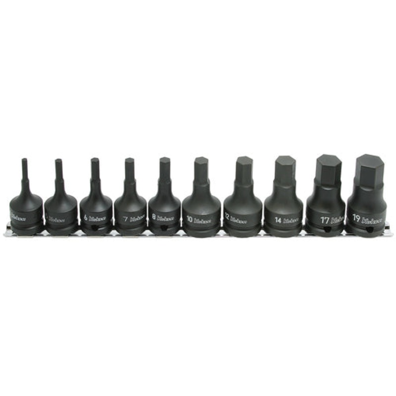 1/2 Sq. Dr. Bit Socket set  4-19mm Hex Length 60mm  10 pieces