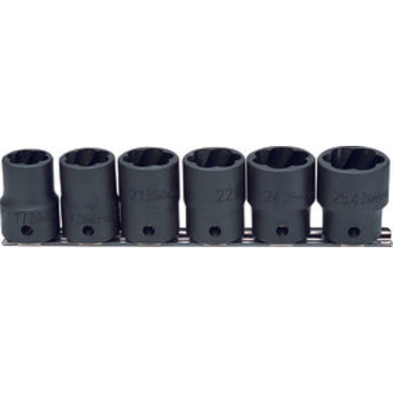 1/2 Sq. Dr. Nut Twister set  17mm-25.4mm  200mm  6 pieces