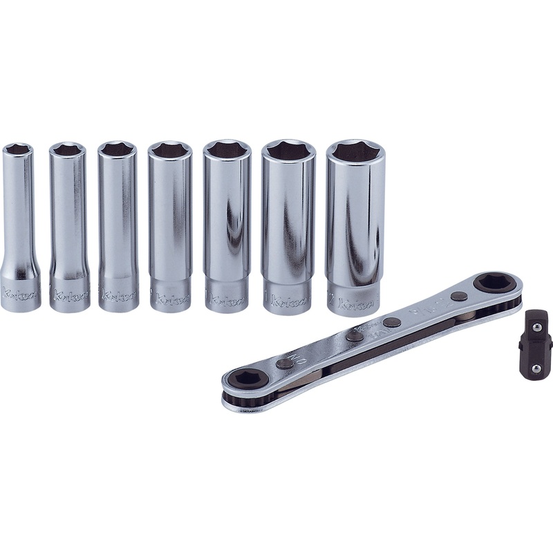 1/4" Sq. Dr. 9 Piece 6-Point Metric Socket Set  6-12mm
