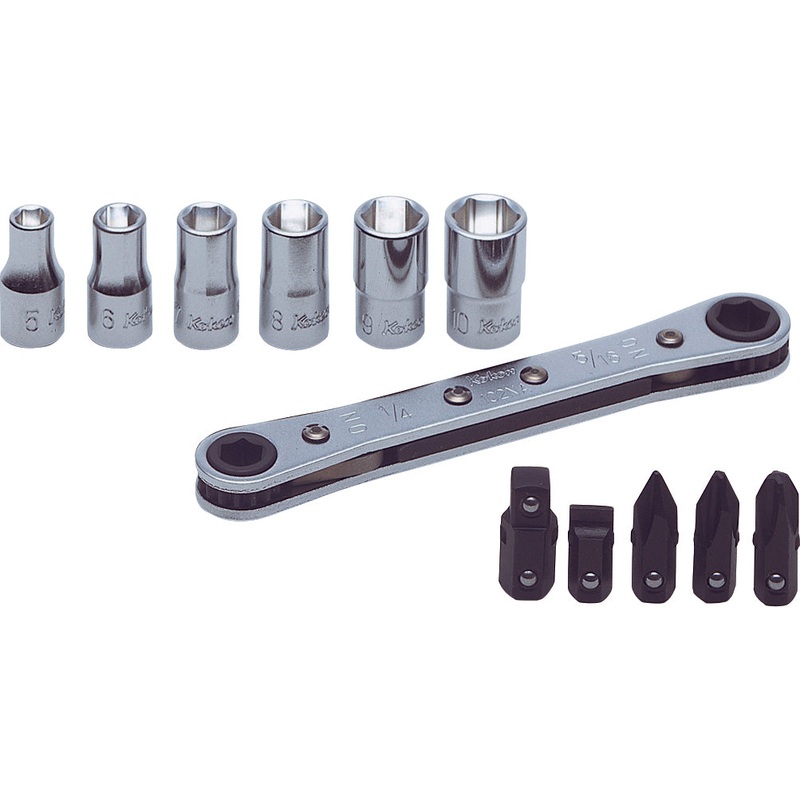 1/4" Sq. Drive 12 Piece 6-Point Socket Set 5-10mm