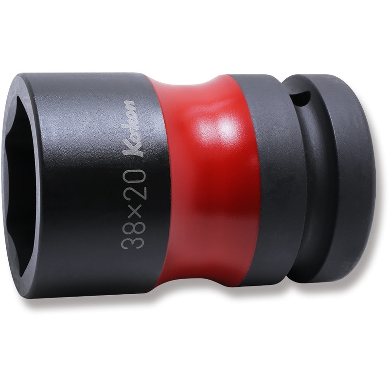 1 Sq. Dr. Rear Wheel Nut Socket  38 x 20mm Hex x Square 83mm Color coded