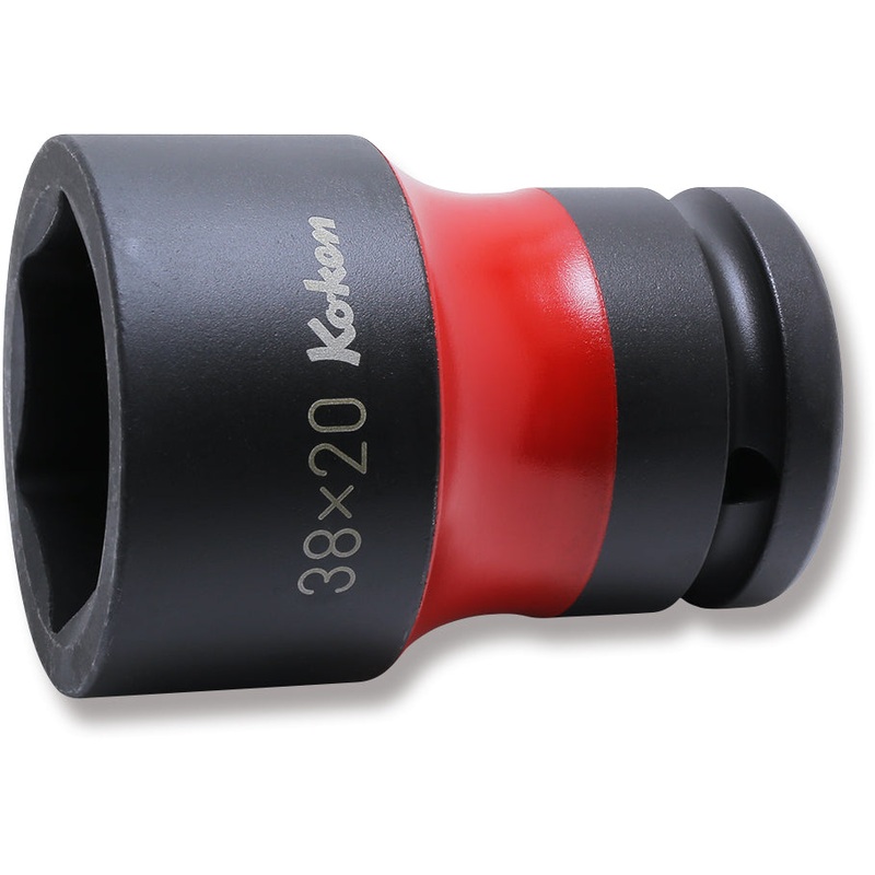 3/4 Sq. Dr. Rear Wheel Nut Socket  38 x 20mm Hex x Square 75mm Color coded