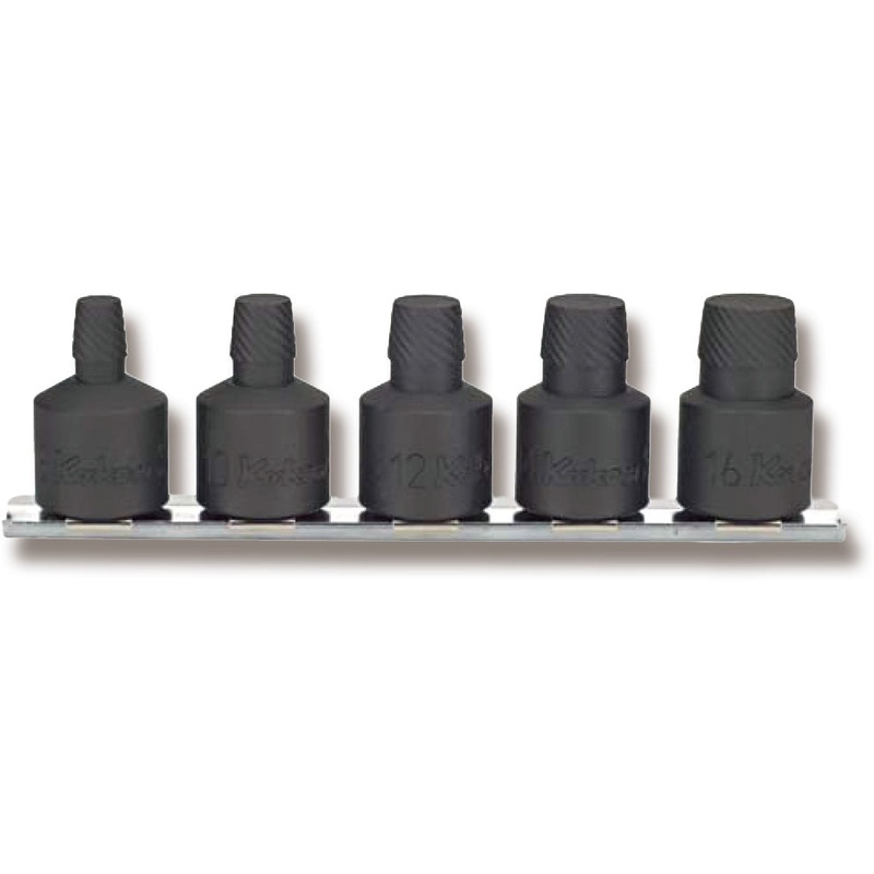 5 Piece 1/2 Sq. Dr. 37mm Bolt Twister Socket Set  8mm-16mm