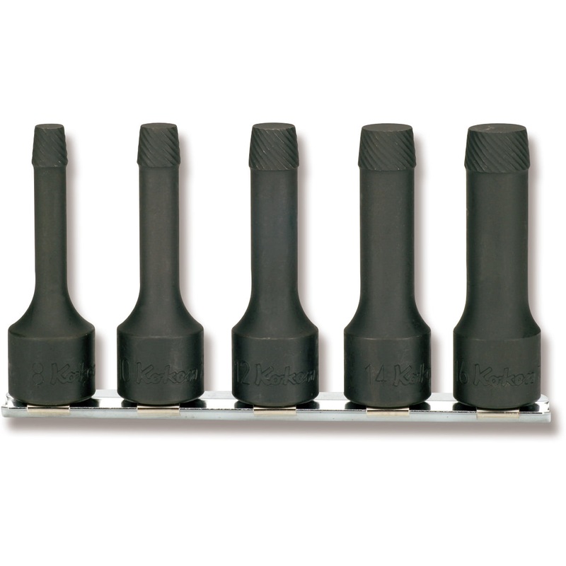 5 piece 1/2 Sq. Dr. 75mm Bolt Twister Socket Set  8mm-16mm