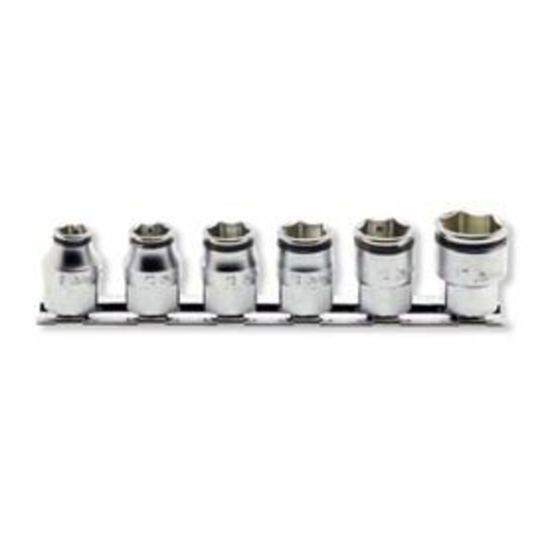 6 Piece 3/8 Sq. Dr. Nut Grip; Hex Based Socket Set