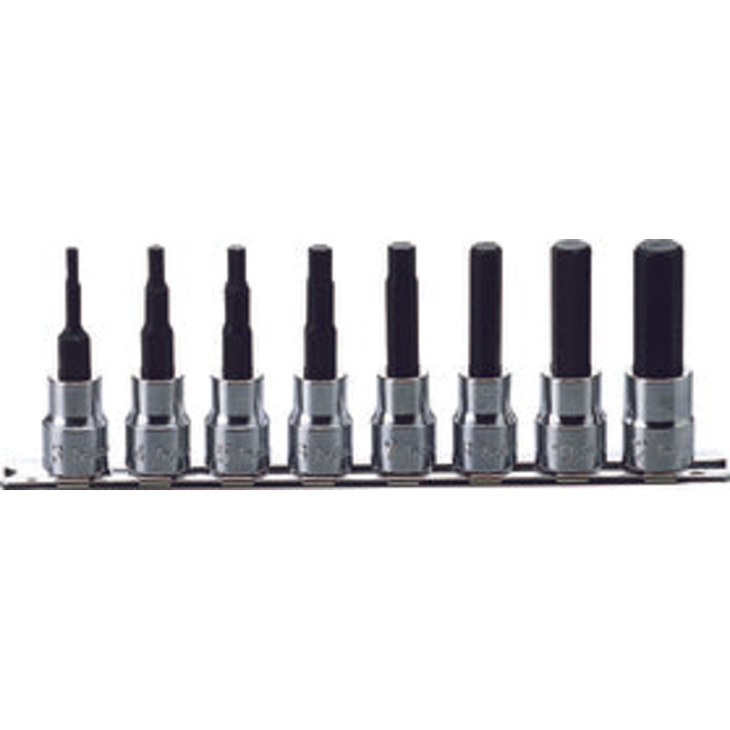 8 Piece 3/8 Sq. Dr. 62mm Hex Bit Socket set  3mm-12mm
