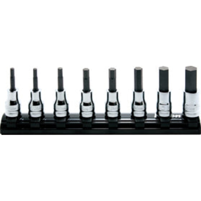 8 Piece 3/8 Sq. Dr. 75mm Z-Series Hex Bit Socket set  3-12mm