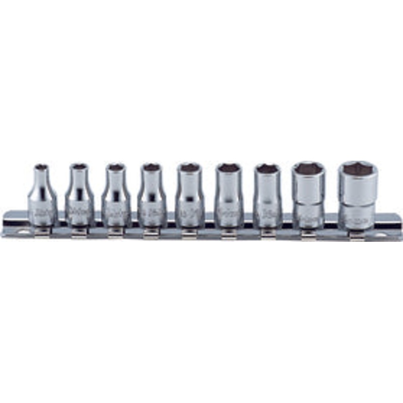 9 Piece 1/4 Sq. Dr.  6 Point Whitworth Socket set  8BA-0BA