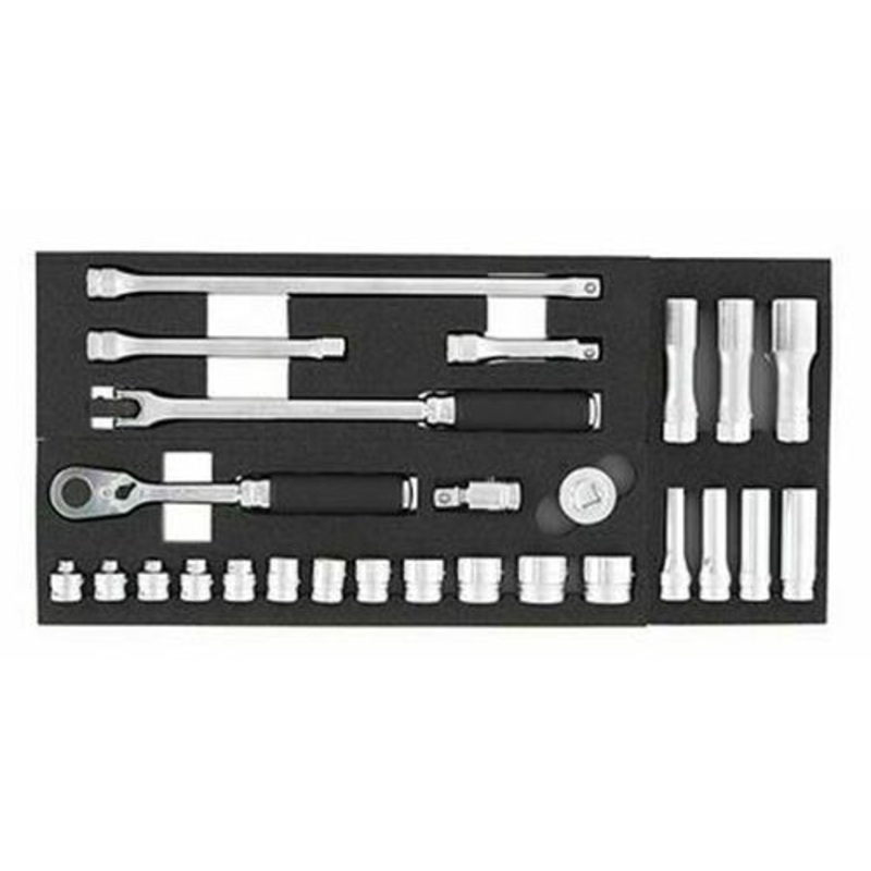 Z-Series 3/8" Sq.Dr. Socket Set w/ 72 Tooth Ratchet, 26 pcs.