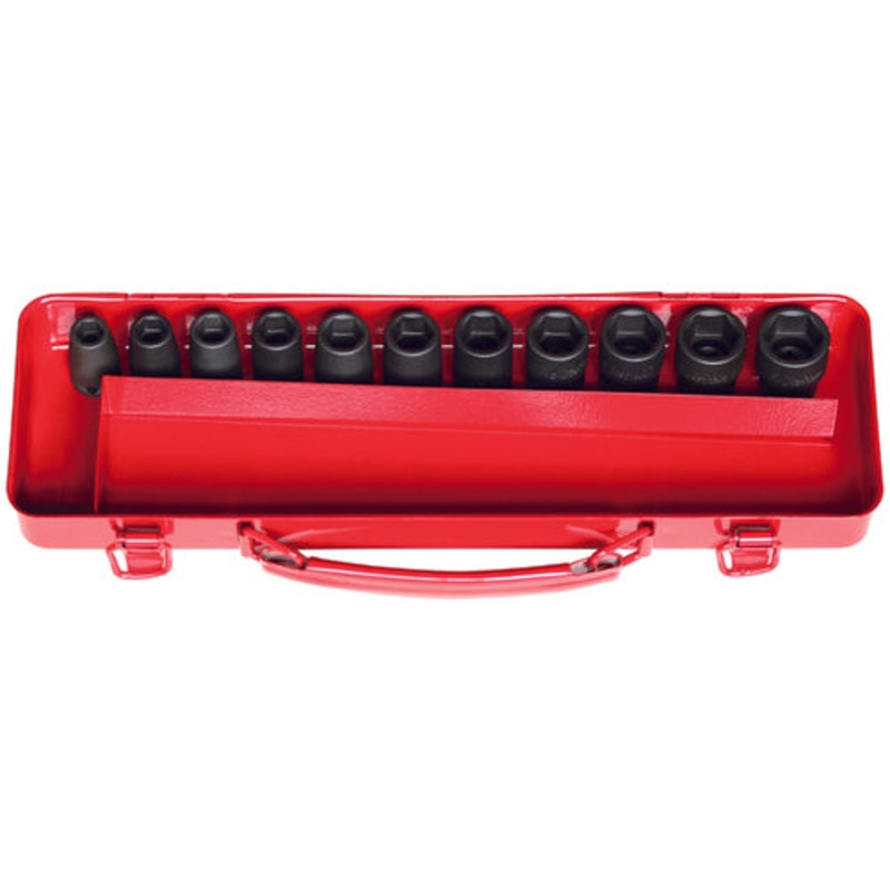 3/8 Sq. Dr. Socket Set  9-19mm 6 point   11 pieces