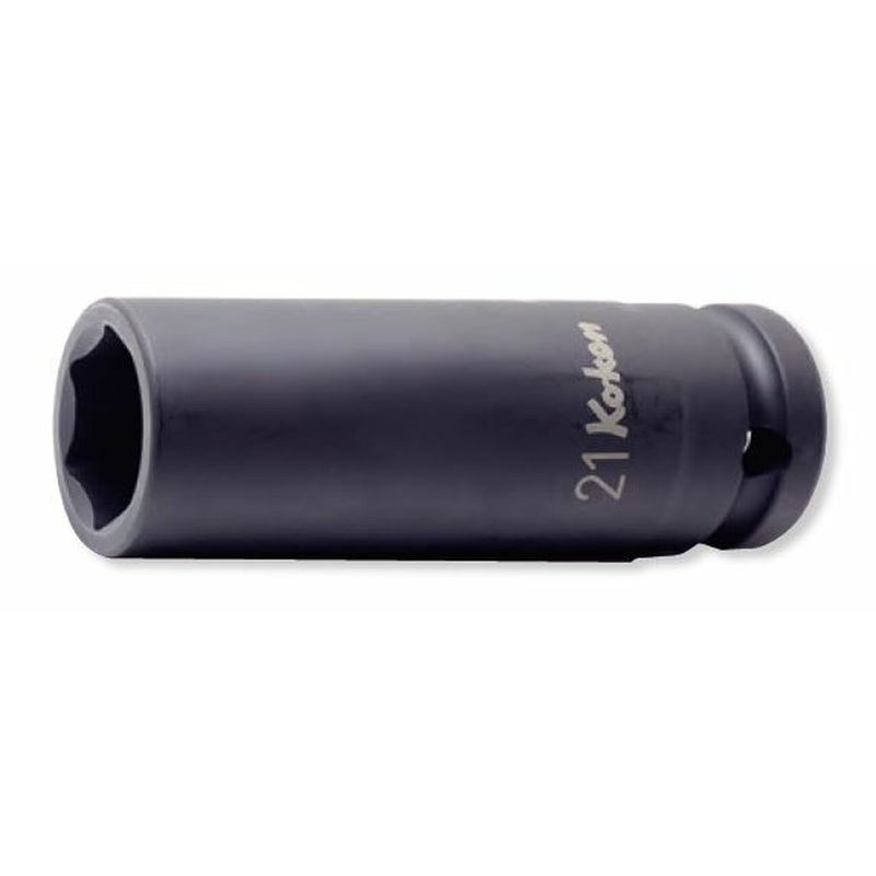 1/2 Sq. Dr. Wheel Nut Socket  21mm 6 point Length 80mm