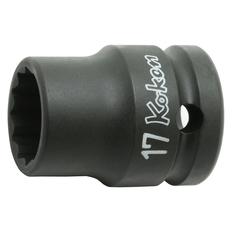 1/2 Sq. Dr. Socket  1.1/4 12 point Length 42mm Thin walled