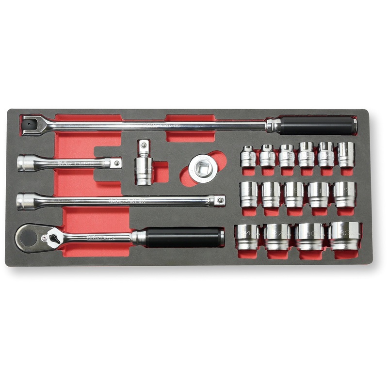 1/2 Sq. Dr. 21 Piece Z-Series 6-Point Metric Socket set  8-32mm
