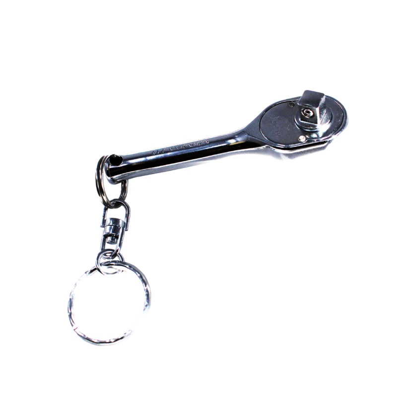 1/4 Sq. Dr. Ratchet Handle  20 teeth Short Length 75mm Key Ring