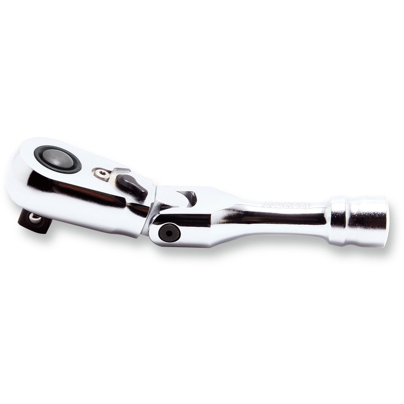 3/8" Sq.Dr. Ratchet Handle 72 teeth Short, Flexible Head Length 100mm Quick Release Z-series