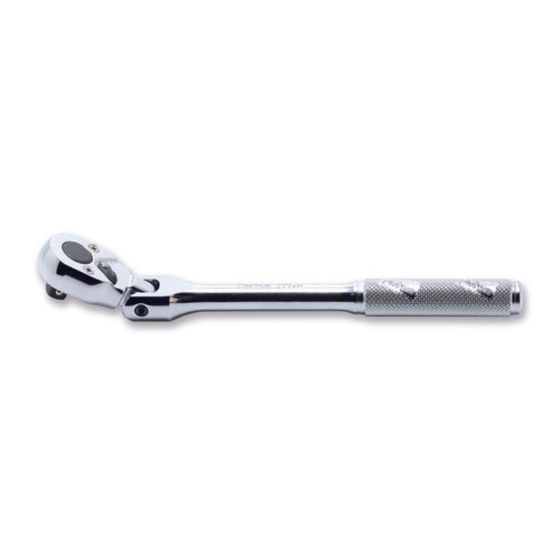 1/4 Sq. Dr. Ratchet Handle  20 teeth  Length 161mm Flexible Head Metal Handle