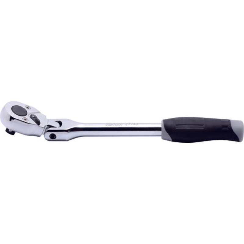 1/4 Sq. Dr. Ratchet Handle  20 teeth  Length 161mm Flexible Head Plastic Handle