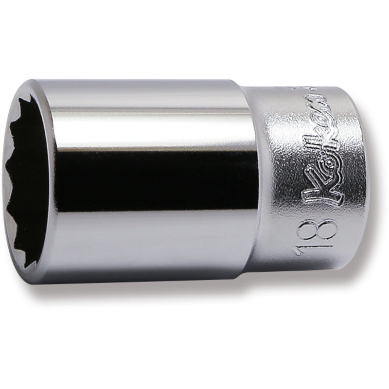 3/8 Sq. Dr. Socket  18mm 12 point Length 40mm