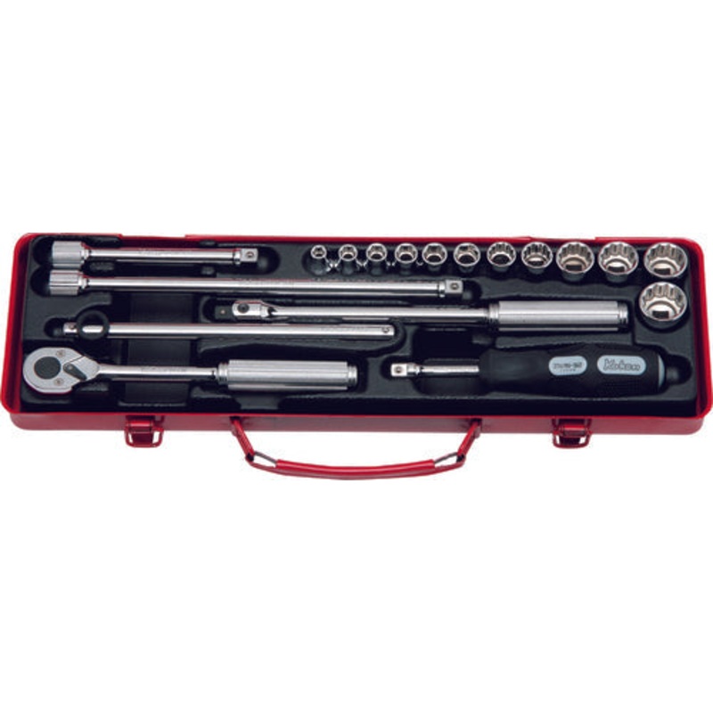 3/8 Sq. Dr. Socket set   6, 12 point   18 pieces