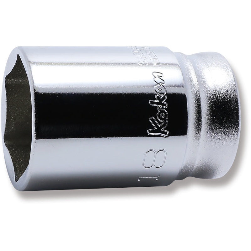 3/8 Sq. Dr. Z-series Metric Semi-Deep 6 point Chrome Socket  - 18mm
