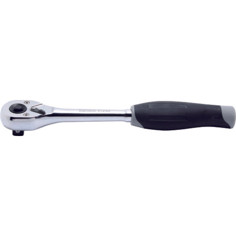 3/8 Sq. Dr. Ratchet Handle  24 teeth  Length 200mm Push Button Plastic Handle