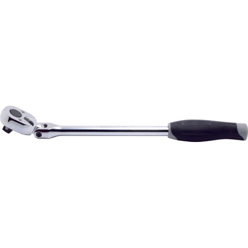 3/8 Sq. Dr. Ratchet Handle  24 teeth Locking Flexible Head Length 285mm Push Button Plastic Handle