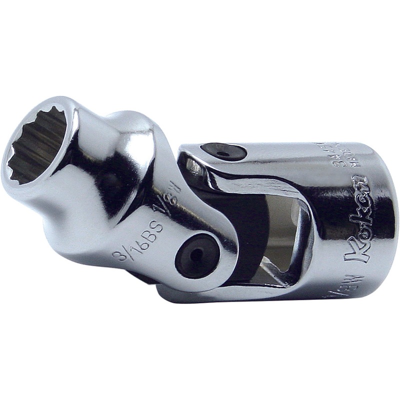 3/8 Sq. Dr. Universal Socket Whitworth 1/4 12 point Length 51mm