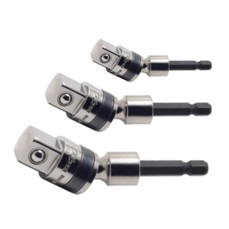 1/4 Hex Dr. Universal Adaptors 1/4, 1/2, 3/8 Square Dr. - 3 pieces