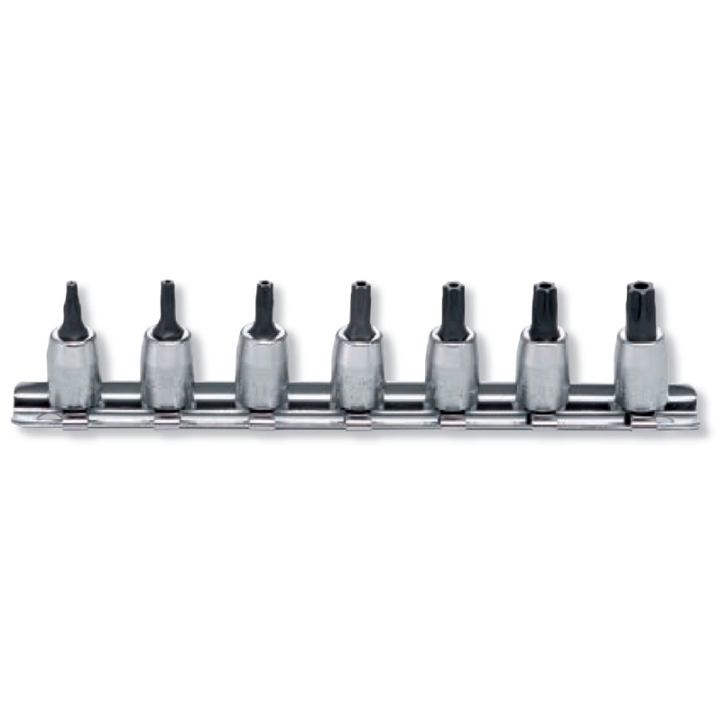 1/4 Sq. Dr. 7 Piece Tamper-Resistant TORX Socket Set T10H-T40H