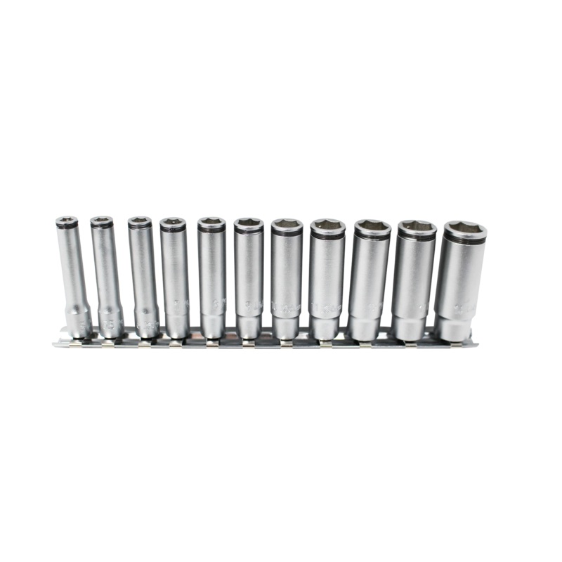 1/4 Sq. Dr. Deep NUT GRIP Socket Set, 5-14mm - 11 pieces