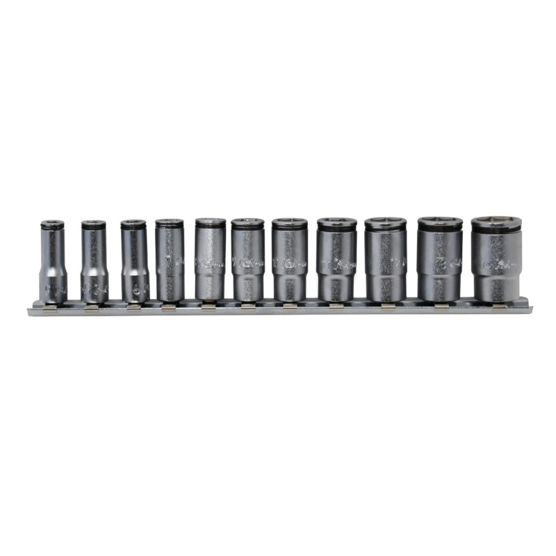1/4 Sq. Dr. Semi-Deep NUT GRIP Socket Set  5-14mm - 11 pieces
