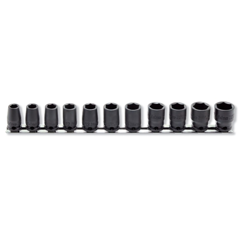 3/8 Sq. Dr. 11 Piece Metric Impact 6 point Socket Set 8-19mm