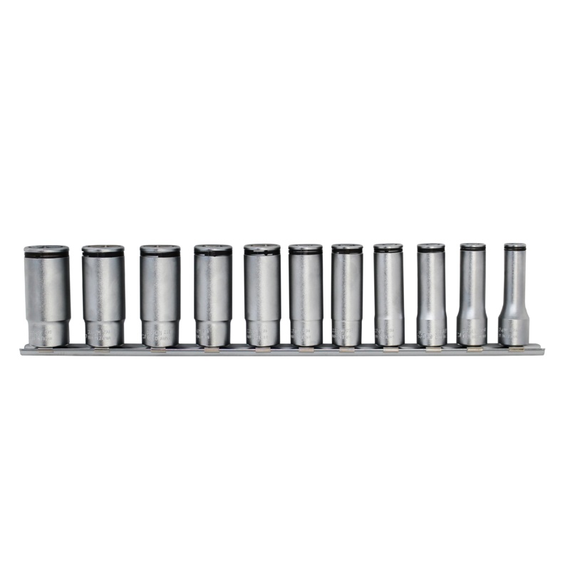 3/8 Sq. Dr. Deep NUT GRIP Socket Set  8-19mm - 11 pieces