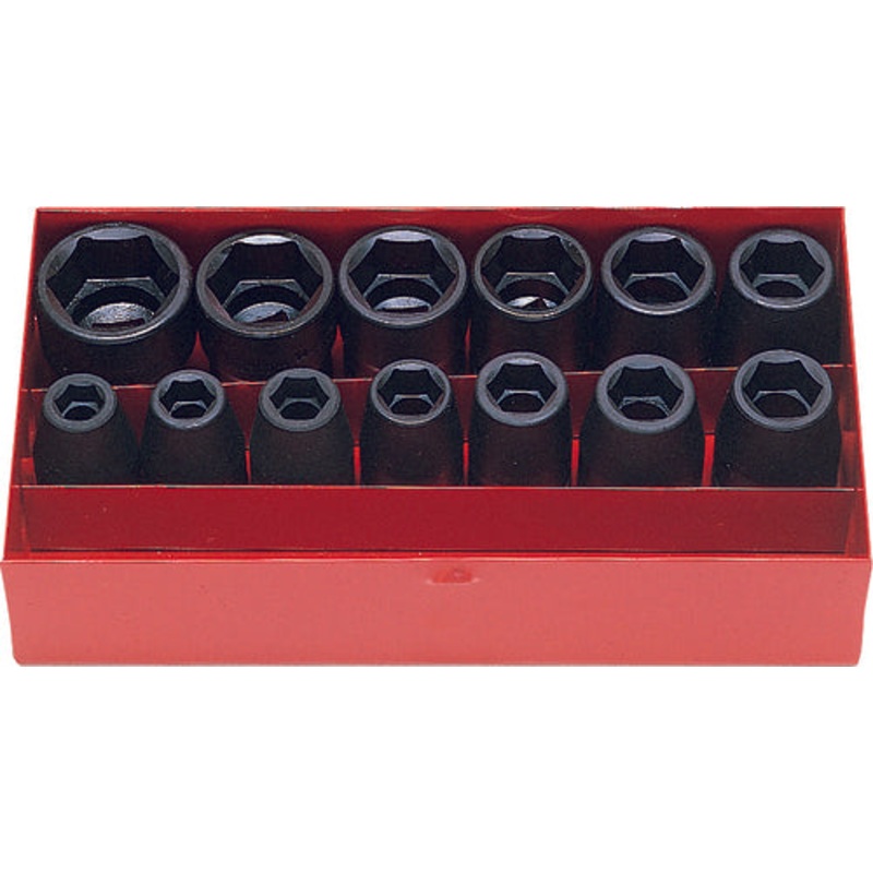 1/2 Sq. Dr. 13 Piece Impact SAE 6-Point Socket Set 3/8"-1.1/8"