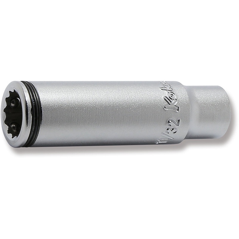 1/4" Sq. Drive 12-Point SAE Deep Nut Grip Socket in 11/32