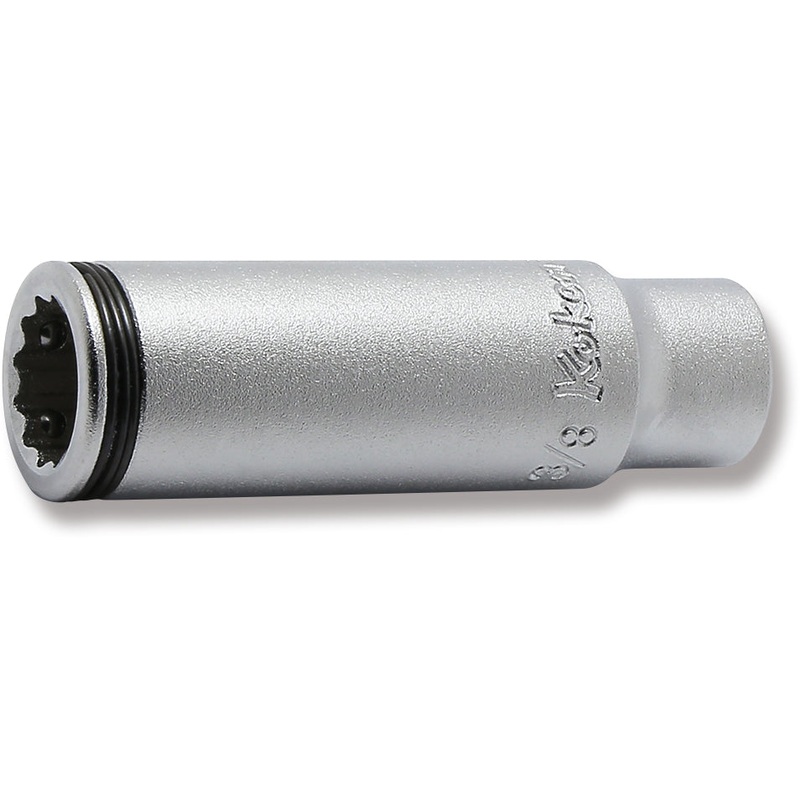 1/4" Sq. Drive 12-Point SAE Deep Nut Grip Socket in 3/8