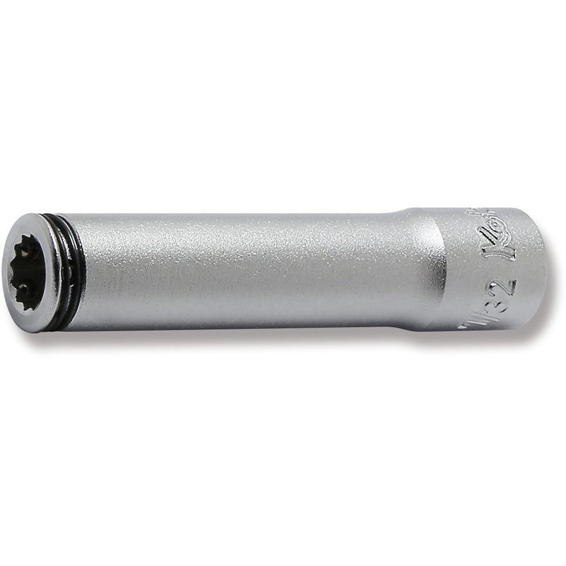 1/4" Sq. Drive 12-Point SAE Deep Nut Grip Socket in 7/32